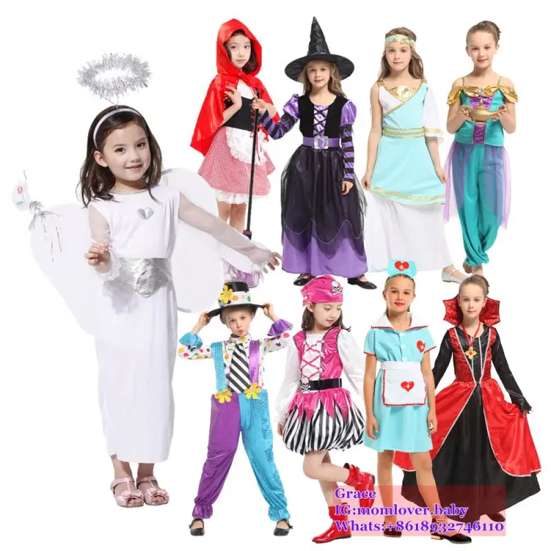 2024 Girl Disguise Fancy Dress Carnival Witch Clothes Girl Princess Rapunzel Cosplay Costume For Halloween Kids Party Dress