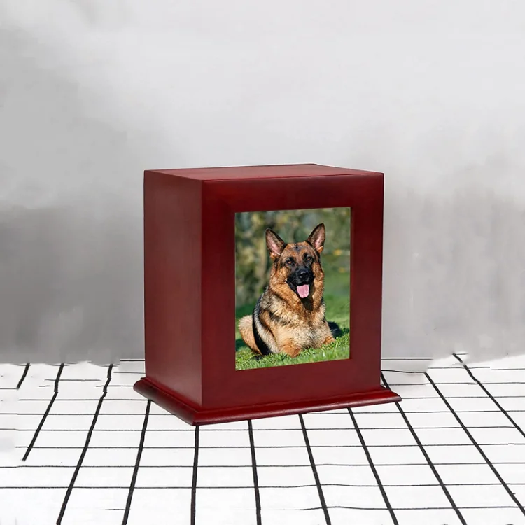 hand-made cremation urns photo dog ashes box dog wood keepsake memorial casket box