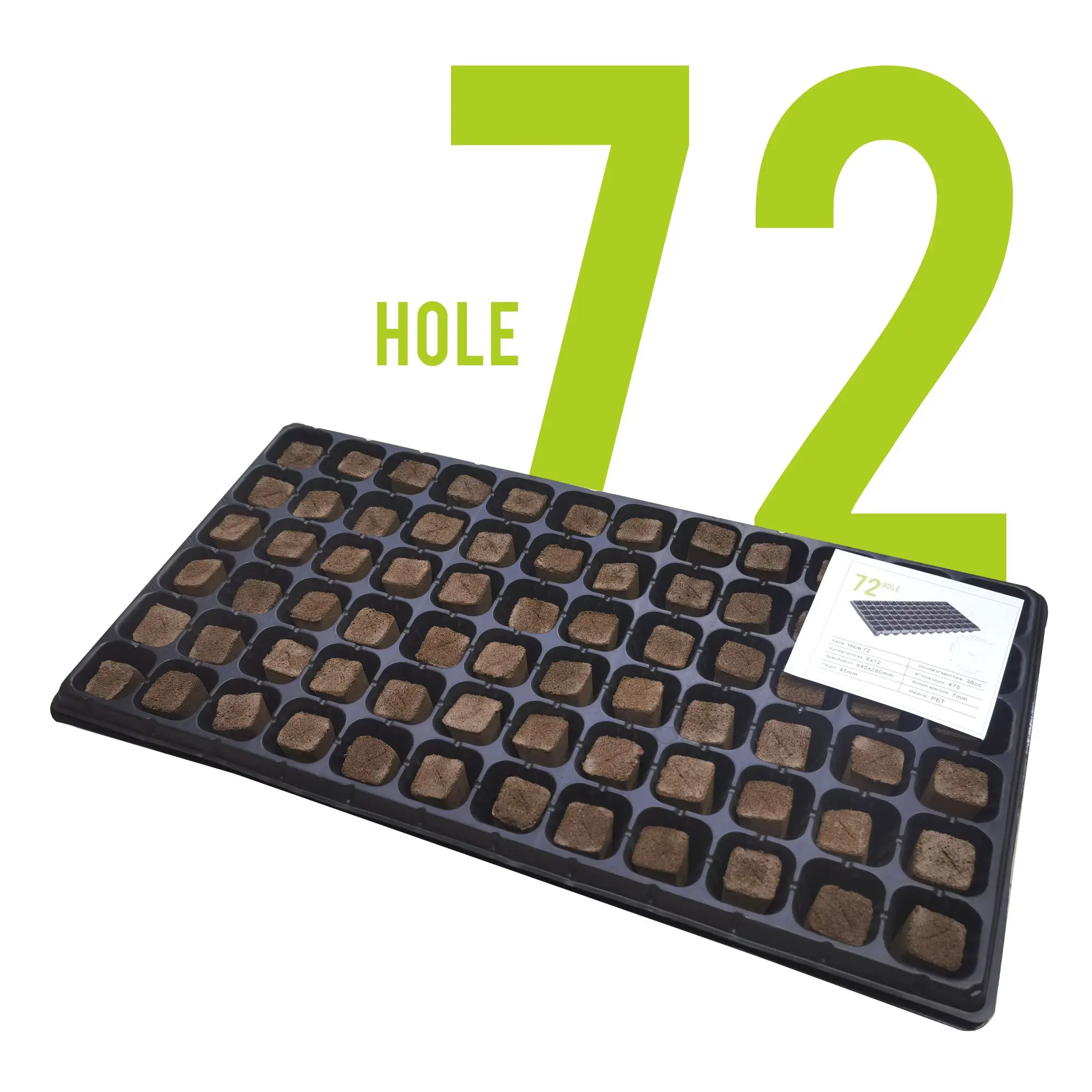 32 50 72 128  well cell seed entry tray starter tray for seedling planting, propagation, and germination stoppers