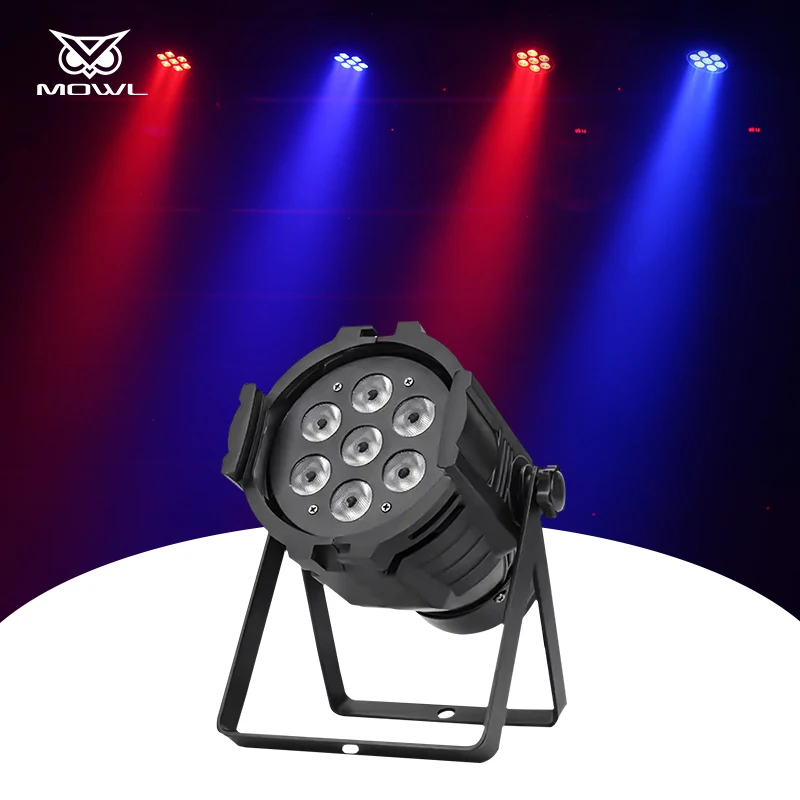 dj Light 7*10W DMX 512 RGBW 4in1 LED Par Can Light for Wedding Disco Stage
