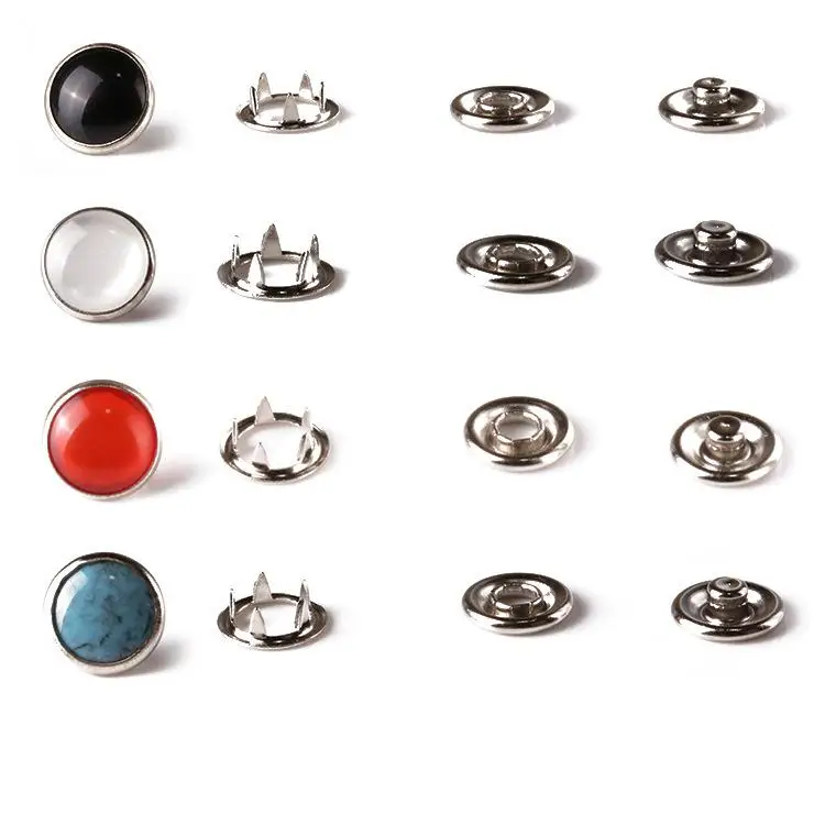 Snap fastener 11.5mm pearl prong button rhinestone buttons for clothes