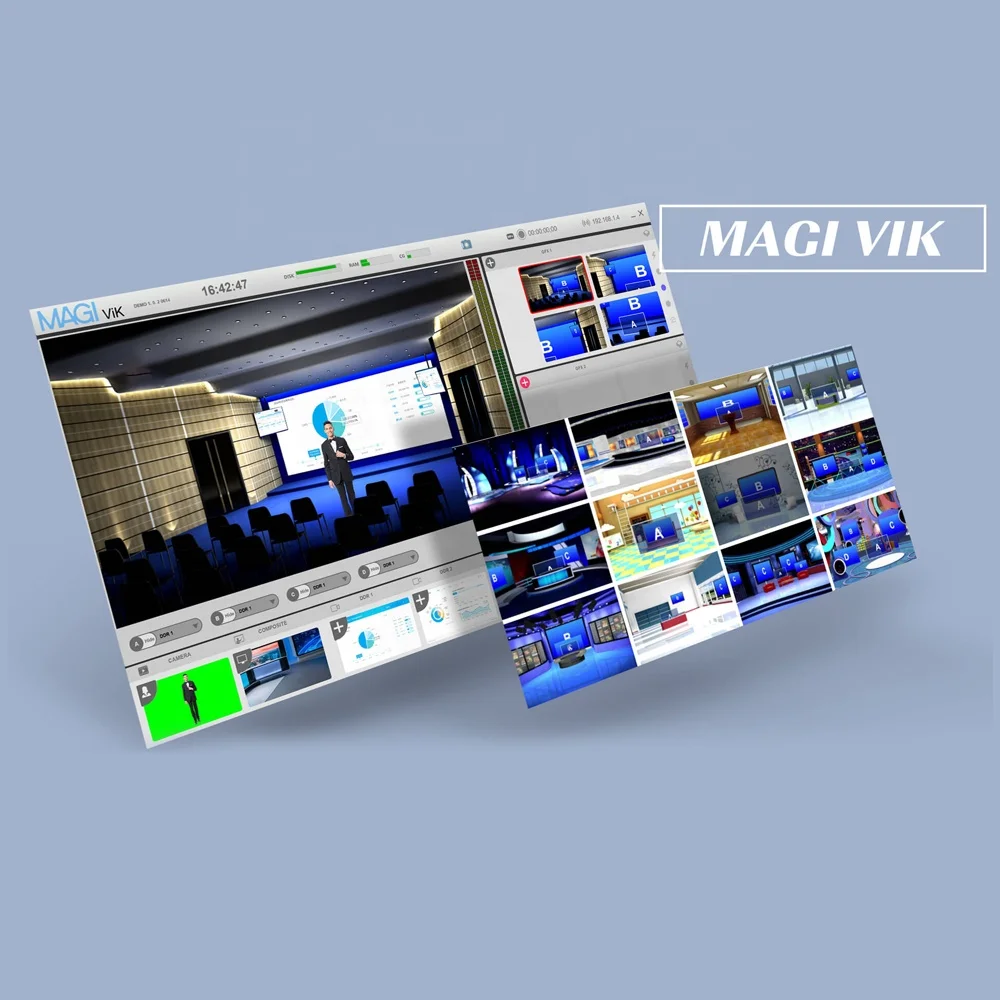 Виртуальная производственная 3d-система Oton MAGI VIK с поддержкой камеры, Full NDI IP Stream DDR Graphics