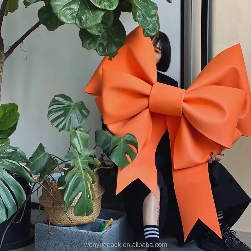 В наличии путем самостоятельного выбора между 3 мм EVA пены и бантом, платье на Рождество, свадьбу, Декор для дома и улицы большой подарок украшения разноцветный Большой луки из материала EVA