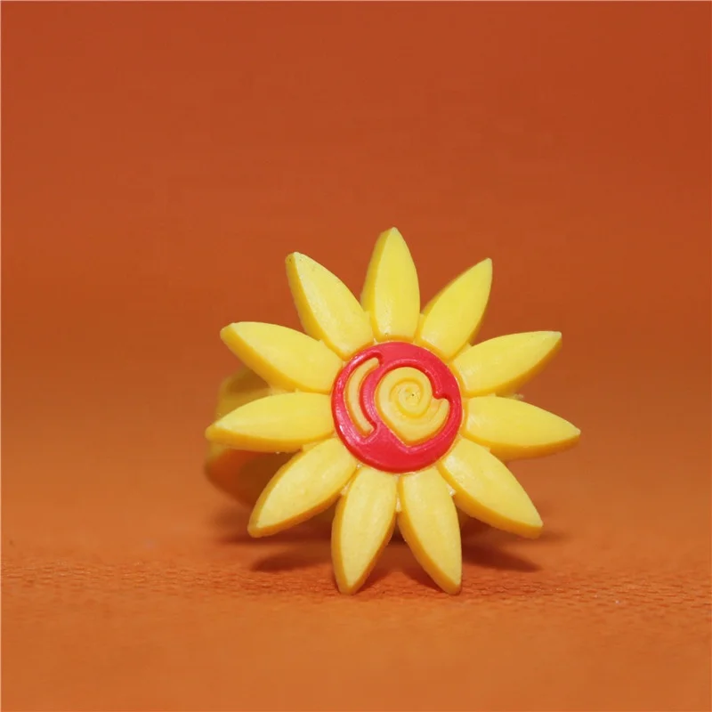 
Factory custom baby playing children kids boys girls beautiful flower cartoon soft rubber ring 