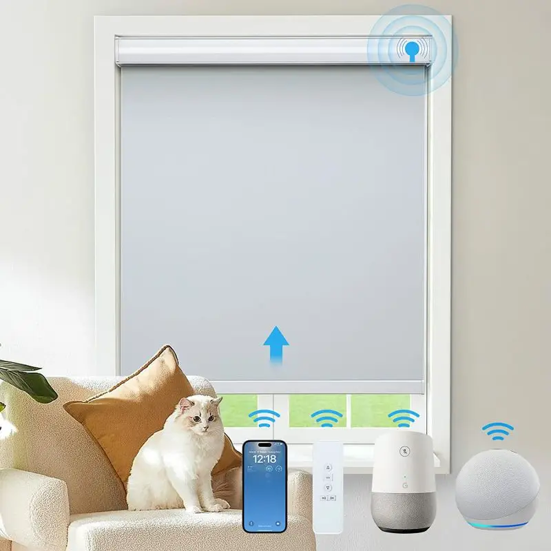 customized smart roller shades tuya zigbee remote control motorized roller blinds for window
