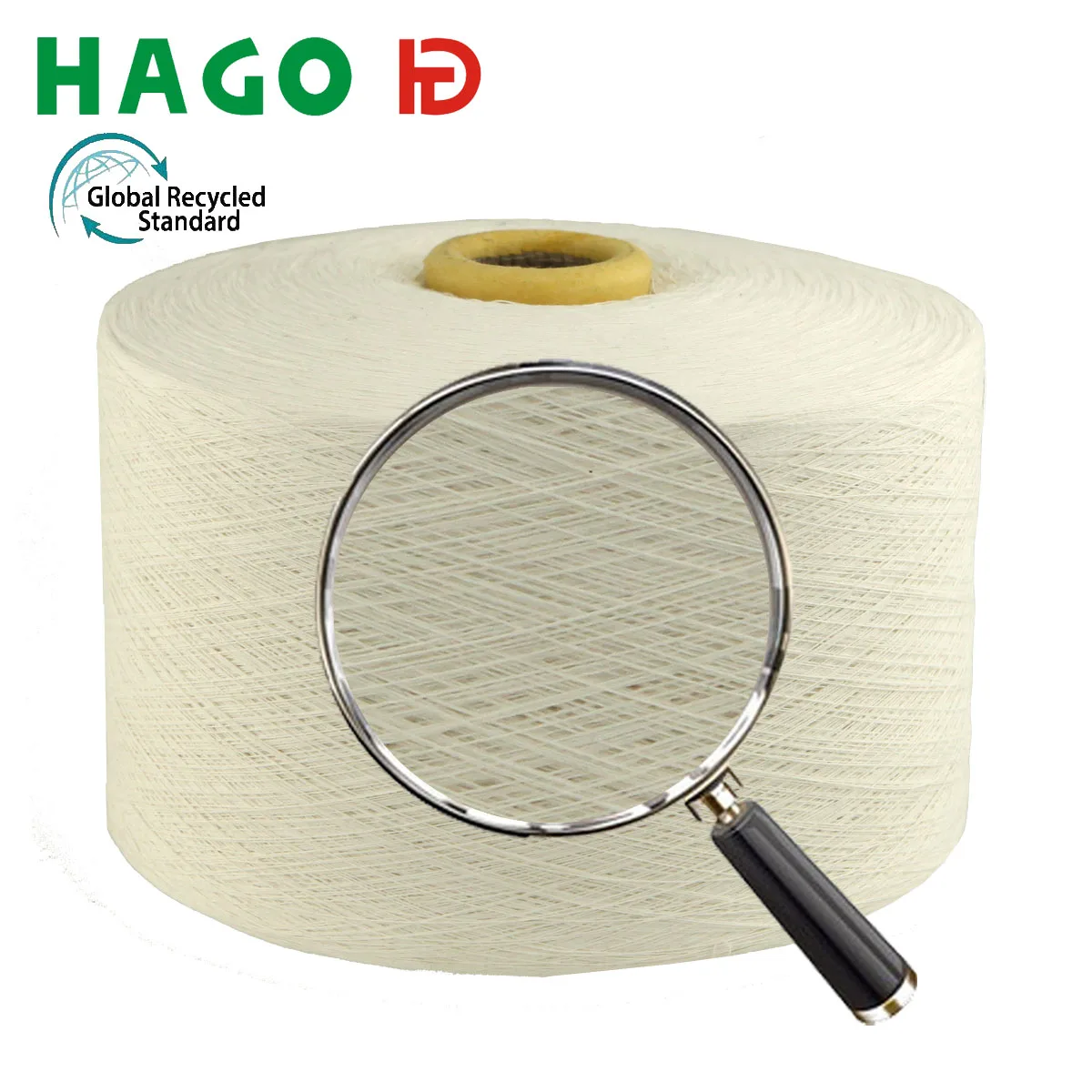 GRS certified Regenerated cotton yarn for knitting gloves socks, fabric recycled blended yarn