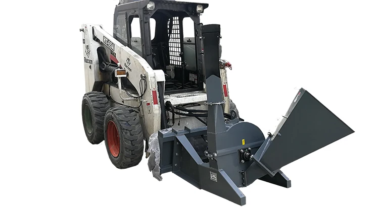 mini skid steer attachments  wood chipper
