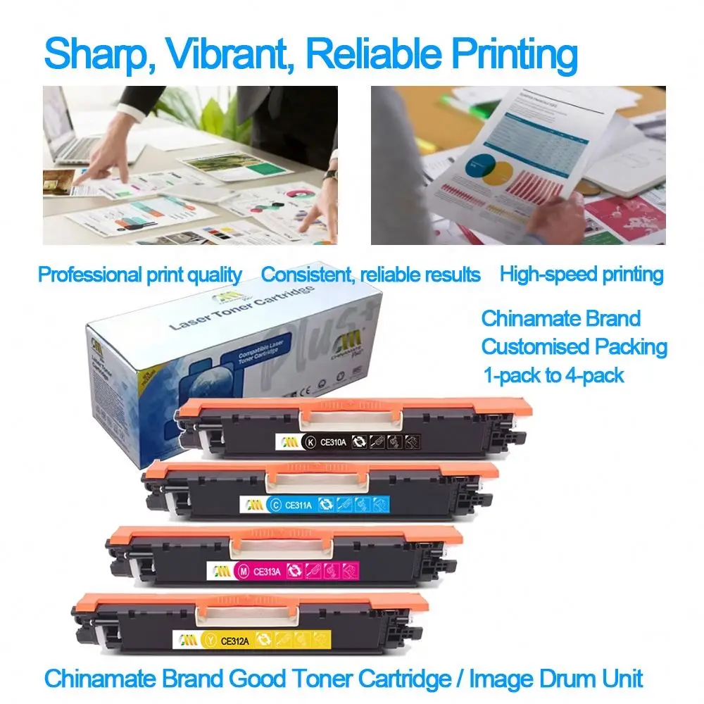 Chinamate for HP 126A CE310A Compatible Toner Cartridge for HP Laserjet CP1025 Toner 329 131 045 046 729 Printer Toner Cartridge