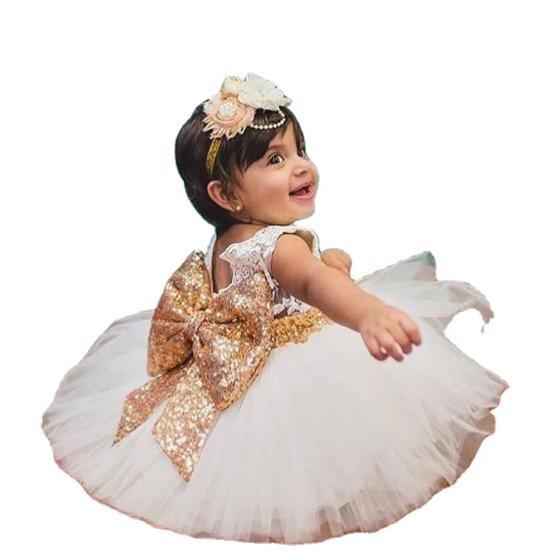 Baby Girl Dress 1 Year Birthday Toddler Girl Clothes Lace Christening Gown Princess Infant Party Dresses