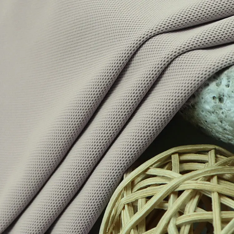 Easy care quick dry nylon spandex knitted warp jacquard pique fabric for polo shirt