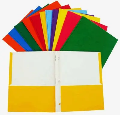 2023 new Cheapest 3 parts  2 Pockets 1/3 Cut Organizer File Folder with Flap for school