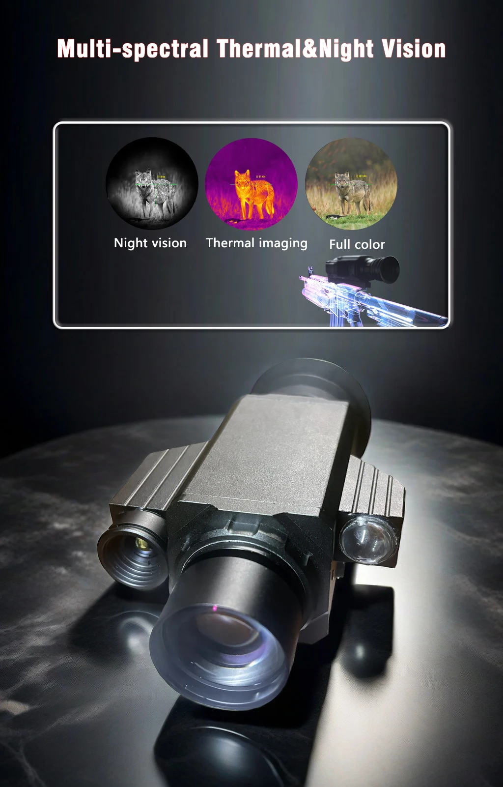 Multi-spectral Thermal&Night Vision  Full color Thermal imaging Scope Monocular