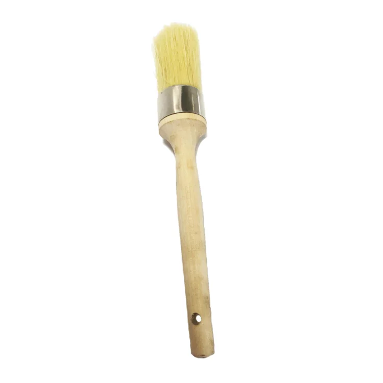High Quality Boar Hair Chalk Brush Bristle Paint Pig Hair Wax Brushes
