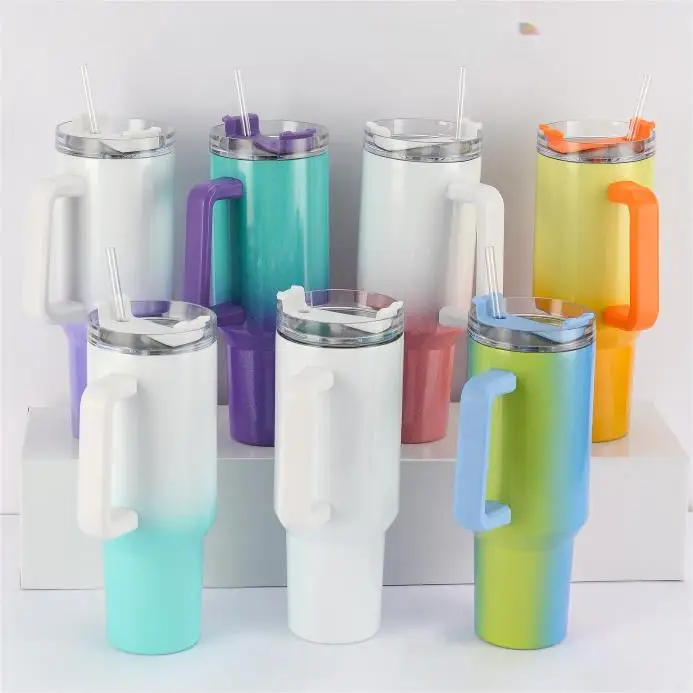 Car Insulated Stainless Steel Thermos 40oz Water Bottles Water Coffee Mugs Tumbler Cups 40oz With Handle Wholesale Bulk