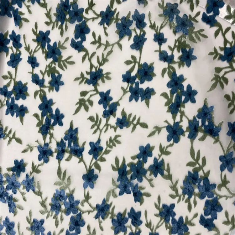 hot sale high quality print burnout velvet fabric skirts made in china