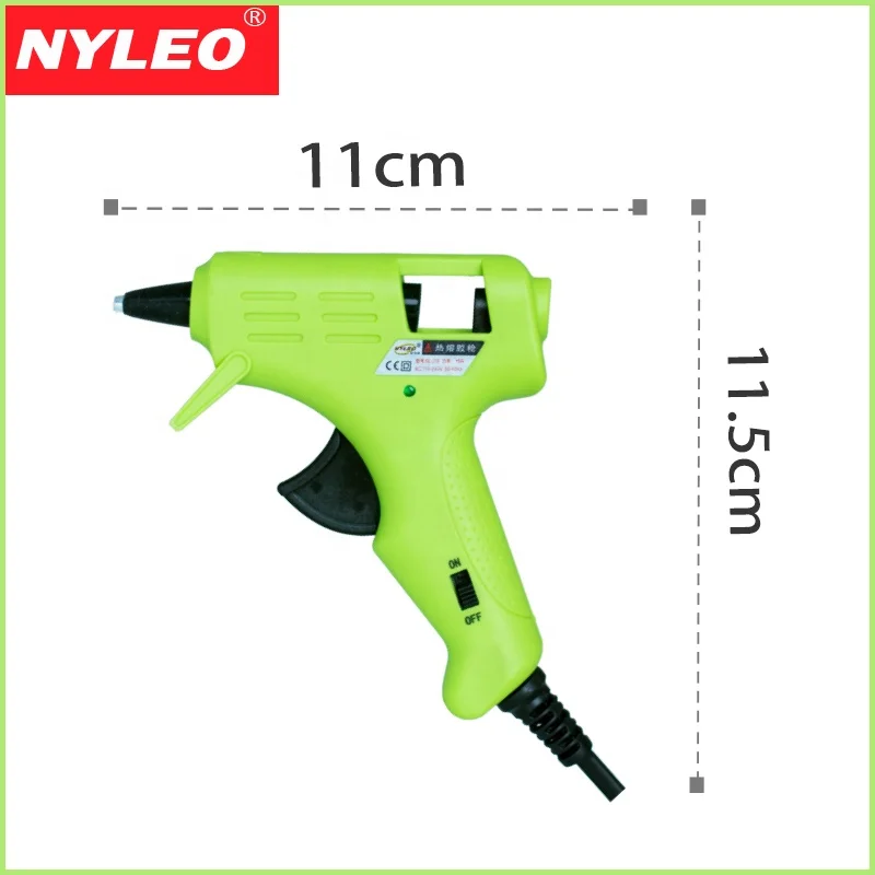 NYLEO  NL-216 20watt  Mini High Temperature Glue Gun, 10-watt, Green/Black