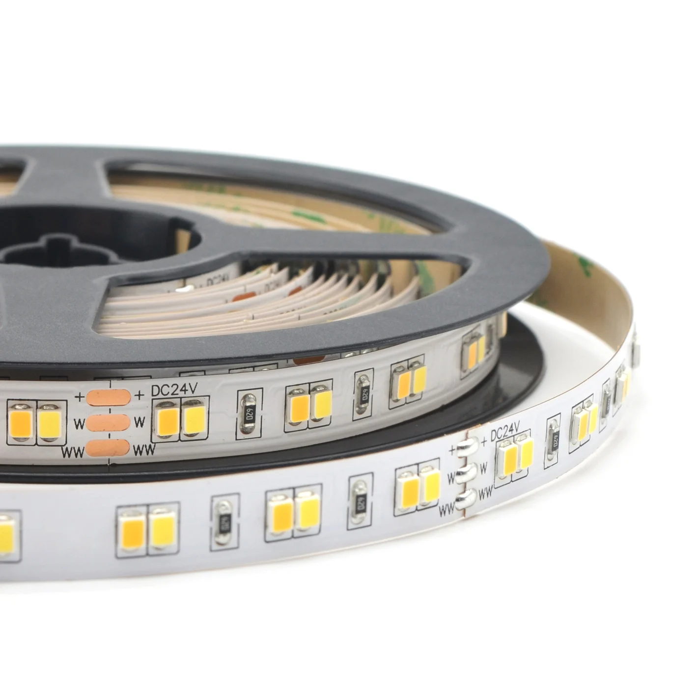 ETL CE 5years Warranty  CCT High CRI>90 24W Color changeable SMD2835 120LEDs/m 10MM PCB LED flexible strip light led light