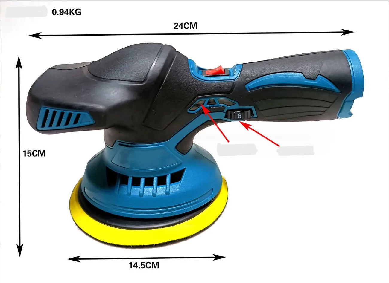 Pex Cordless Mini Polisher 6Gears Car Polishing Machine 12V Electric Cars Polish Machines Adjustment Speed