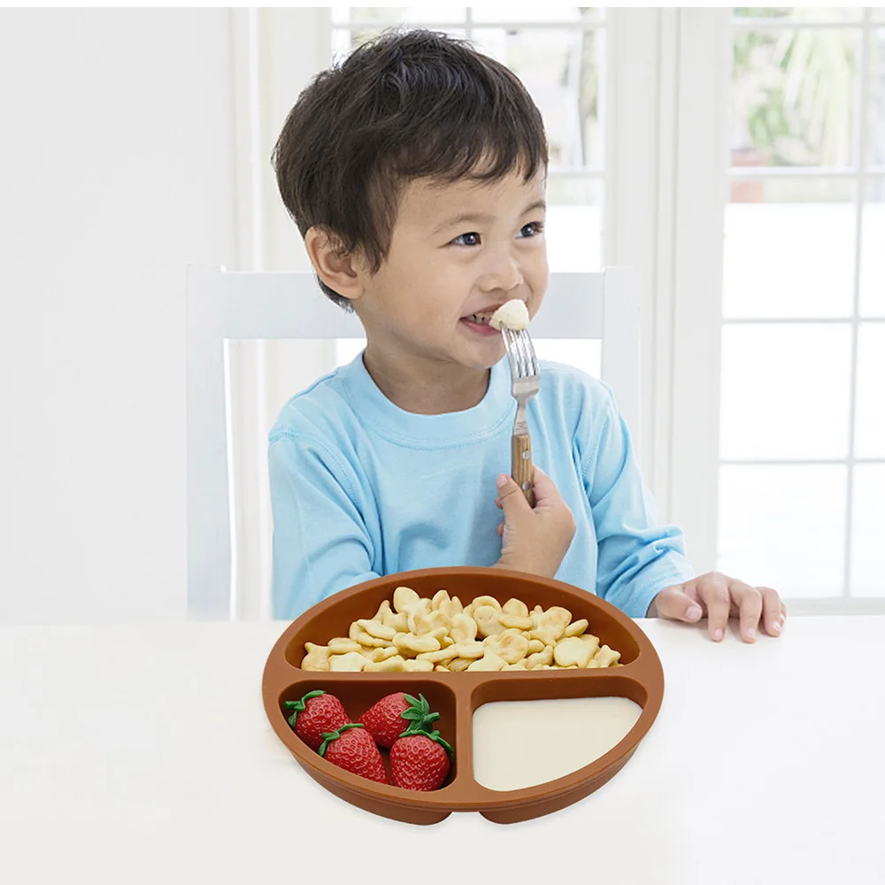 Best Gift Dishwasher Microwave Safe Baby Dinner Plate Baby Training Dish Baby Feeding Divided Plate