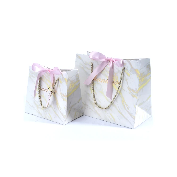 
Hot selling factory custom logo small paper gift packaging thank you paper bag 