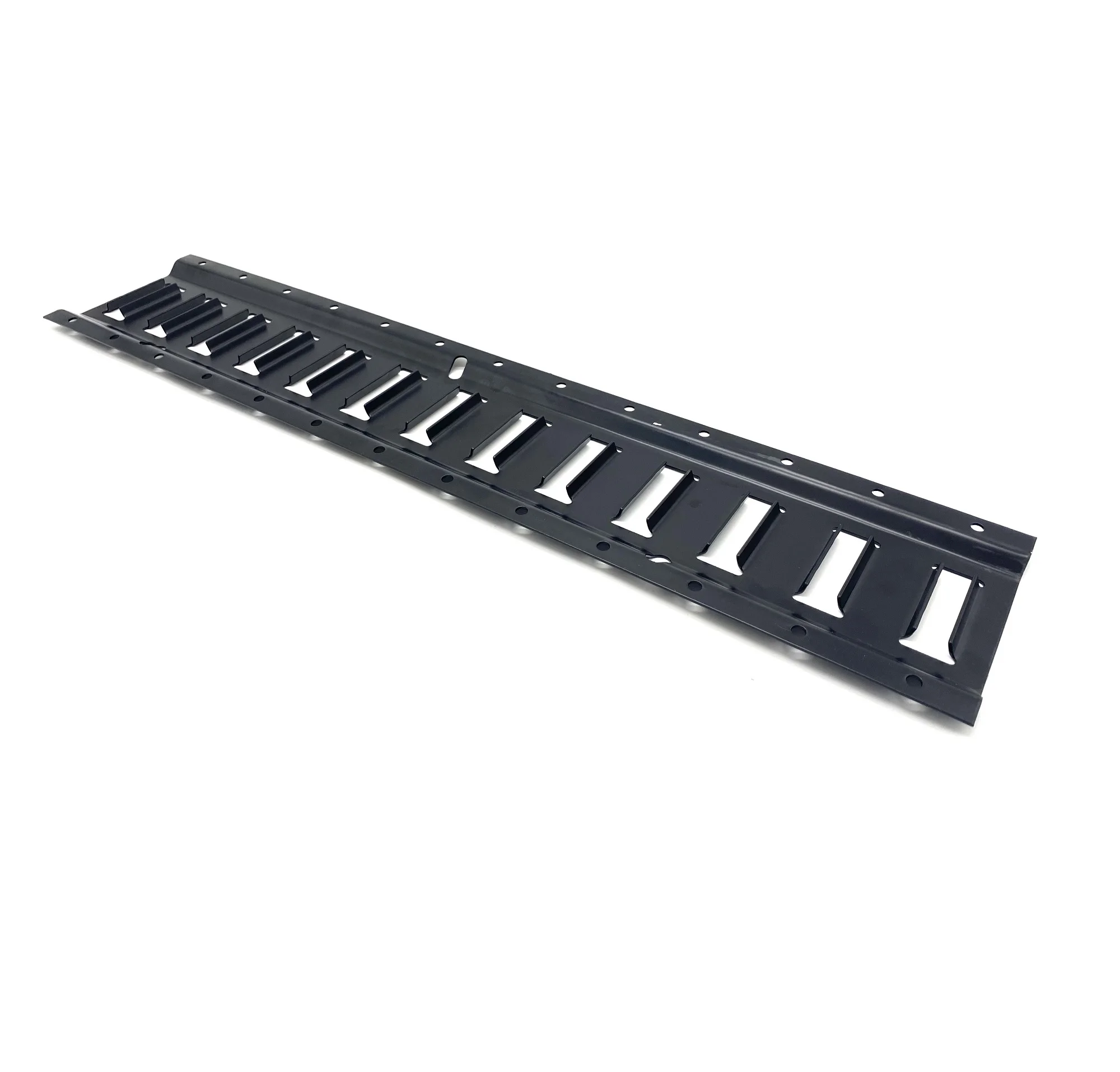 ES10785 Interior Van Accessory Steel Horizontal Black Coated E Track For Cargo Control