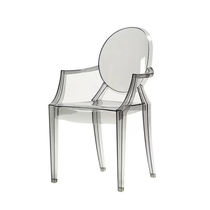 Wholesale modern acrylic transparent pink event arms ghost chairs for kids party