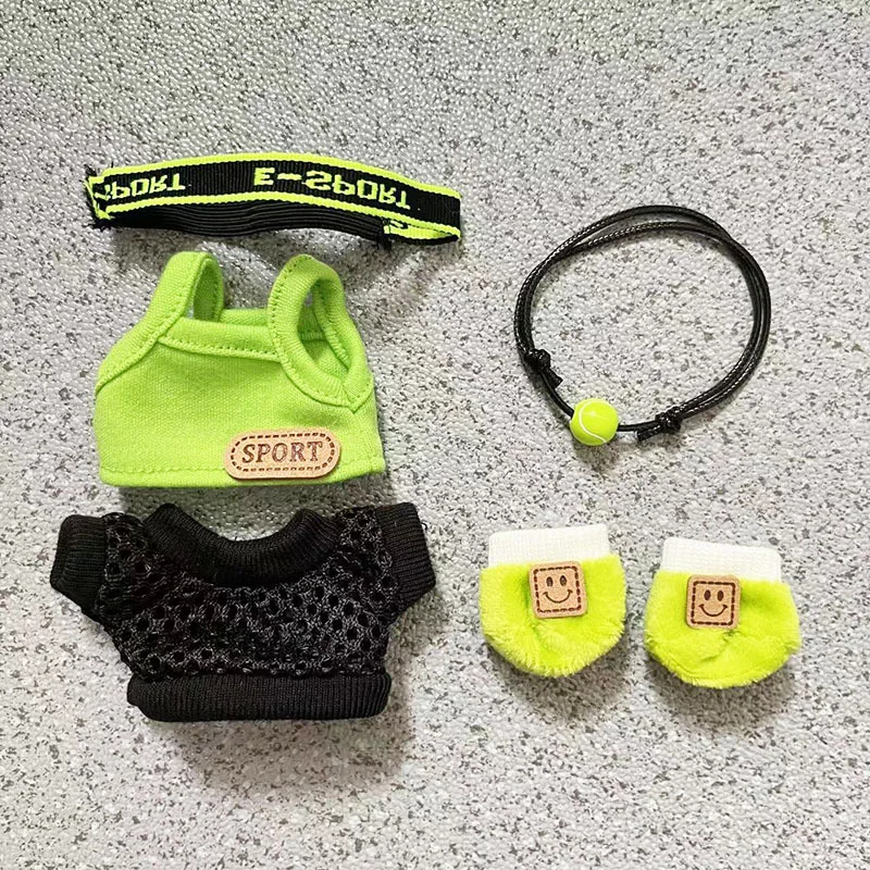 2088 17 Cm Blind Box Pendant Doll For Tennis Teenagers Cute Dress Outfit Clothes Only Labubu
