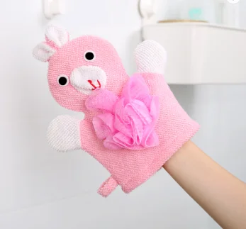 Wholesale Custom Animal Shape Cotton Wash Bath Brush glove