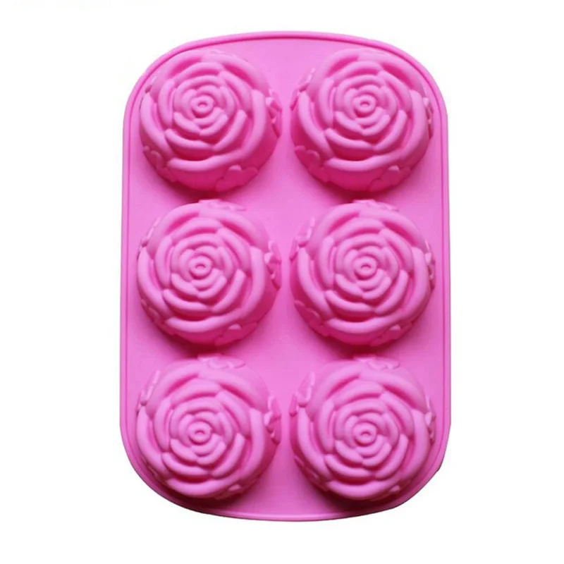 
Rose Shape Silicone Fondant 3D Cake Mold Cupcake Jelly Candy Chocolate Decoration Baking Tool 