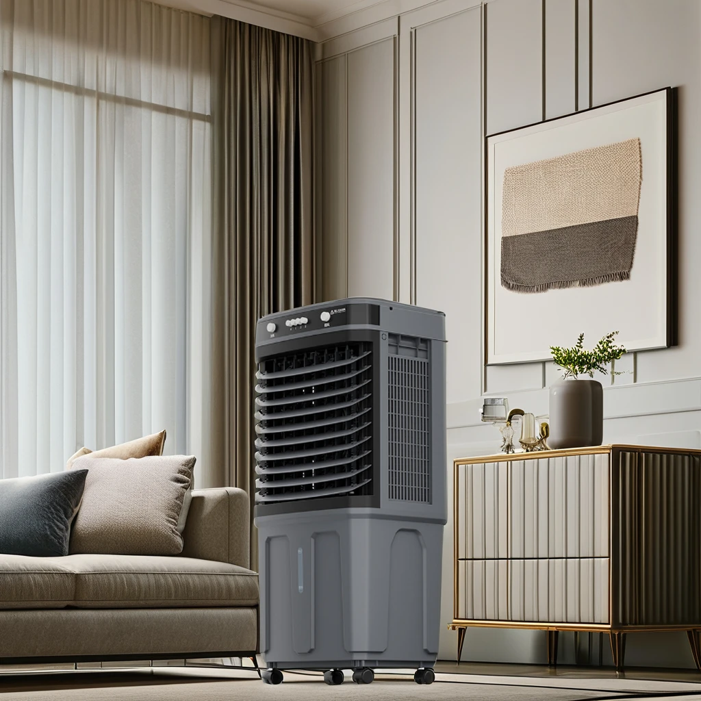 Modern Home Electric AC 50L Portable Air Water Cooler Fan Low Noise Heating & Cooling Feature for Home Use