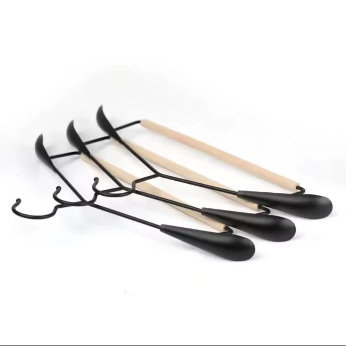 Best selling nordic style hanger customized metal wood suit coat hanger with wide shoulder