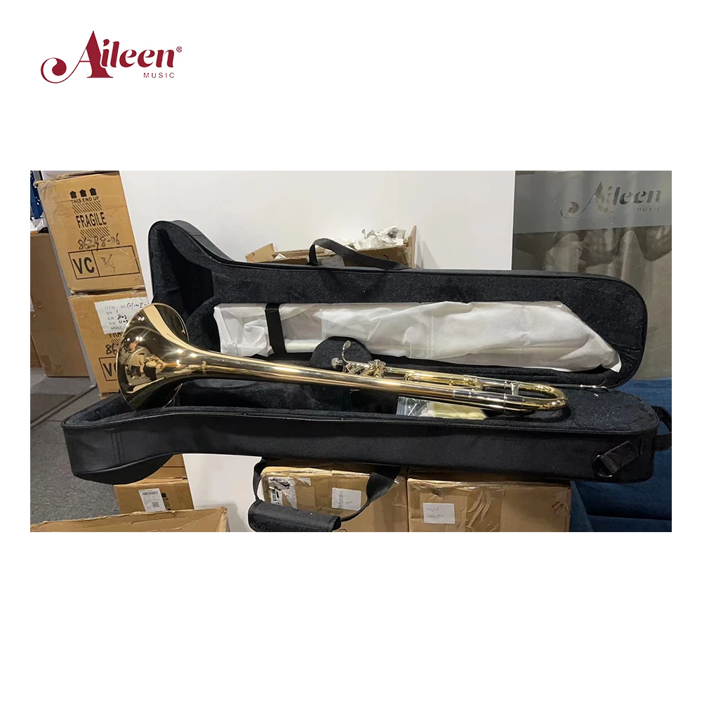 High Quality Student Bass Trombone with 1 pcs Rotary Valve(BTB-GD312G-SSY)