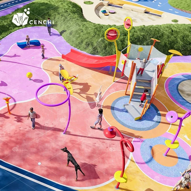 Cenchi splash pad swimming pool water park at home bakcyard commercial hotel spa playground equipment