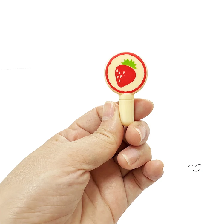 Plastic Lollipop Shape Fruits Ball-Point Pen Toys For Children Early Educational Toy
