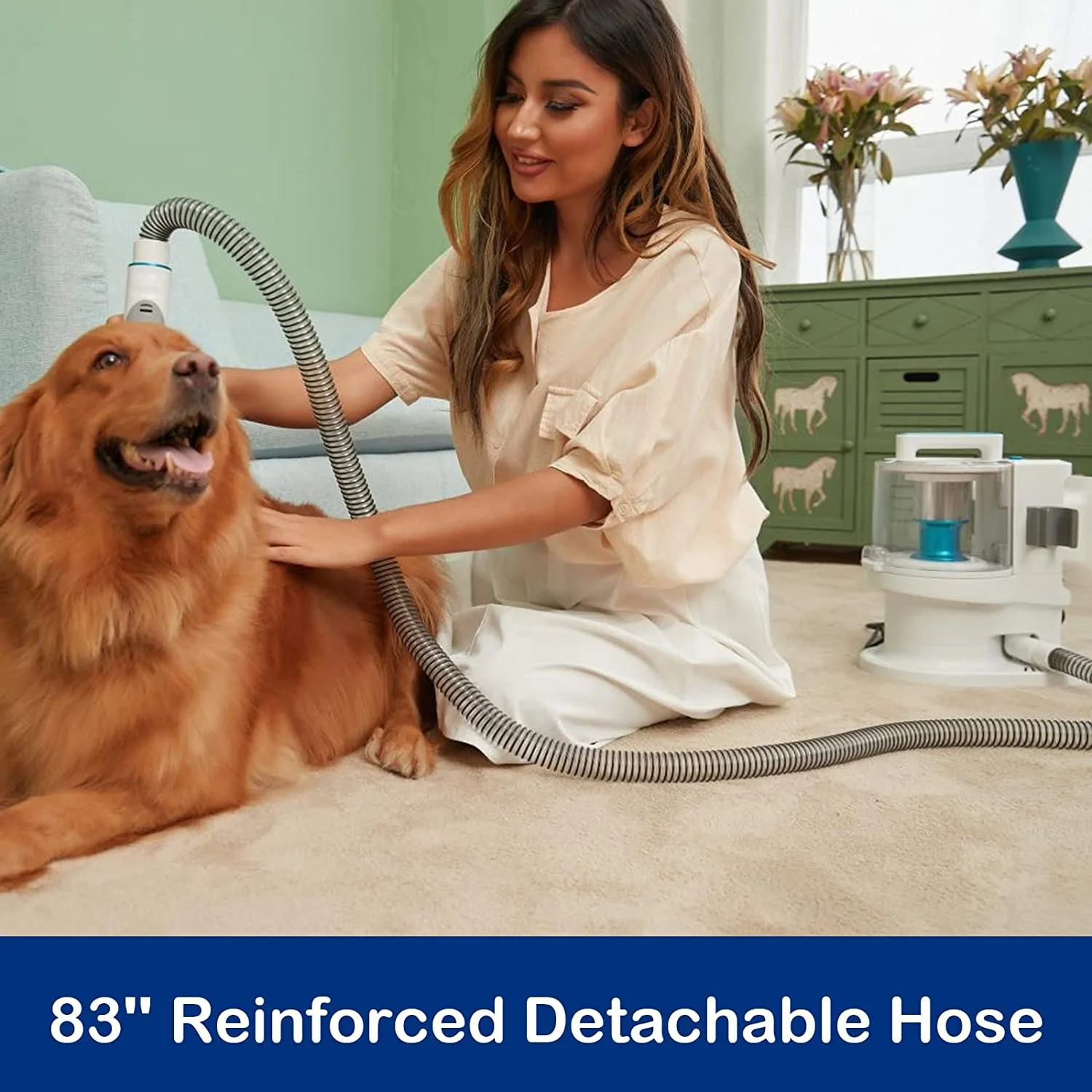 Hot Selling Dog Cat Vacuum Hair Remover Tools Pet Hair Grooming Vacuum Kit