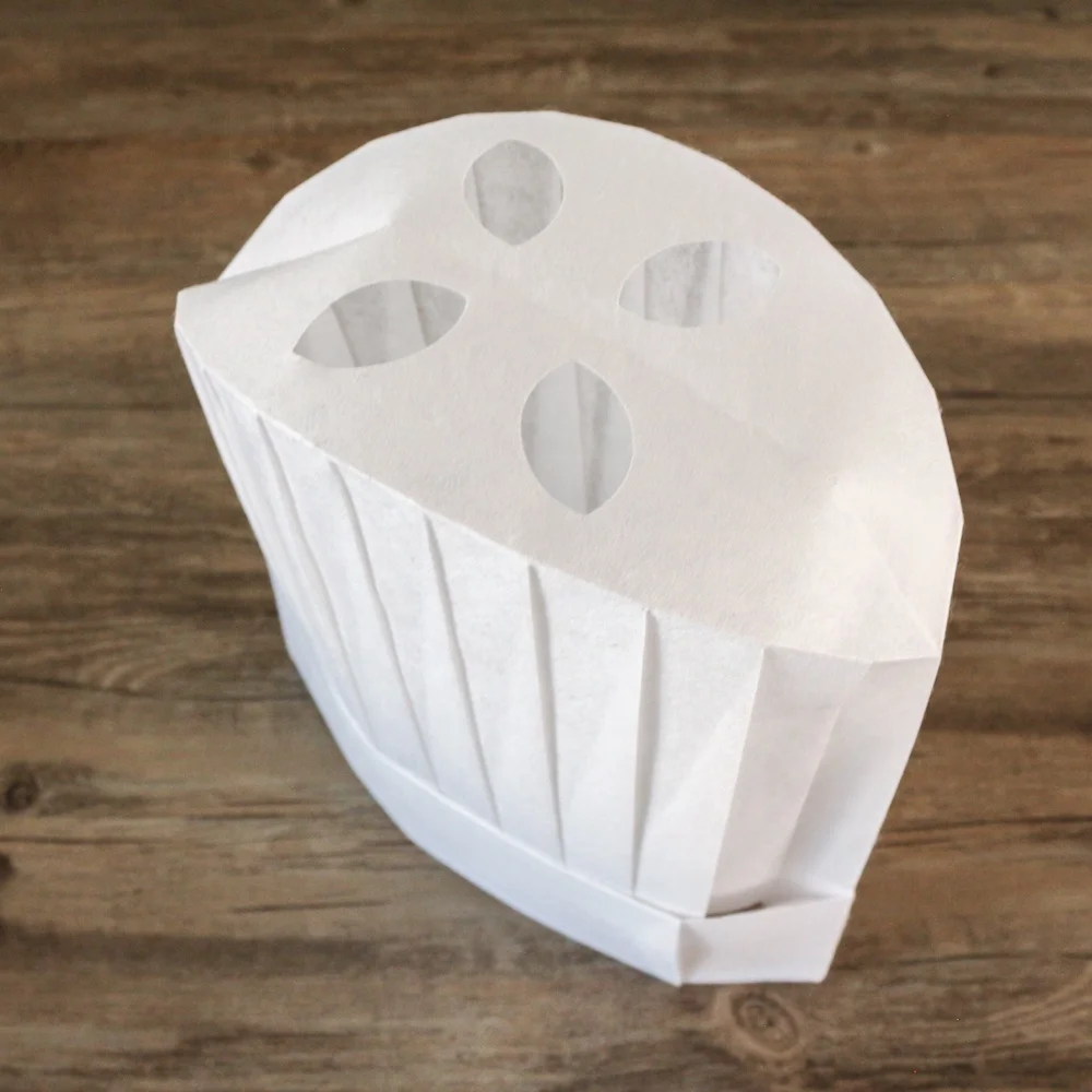 Cheap price disposable non woven round top chef hat restaurant supplies cook hat