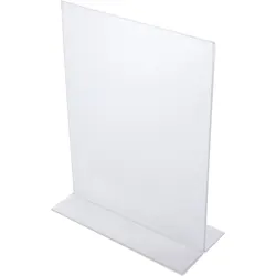 Factory wholesale A4 A5 size clear acrylic menu sign holder T shape acrylic flyer display stand