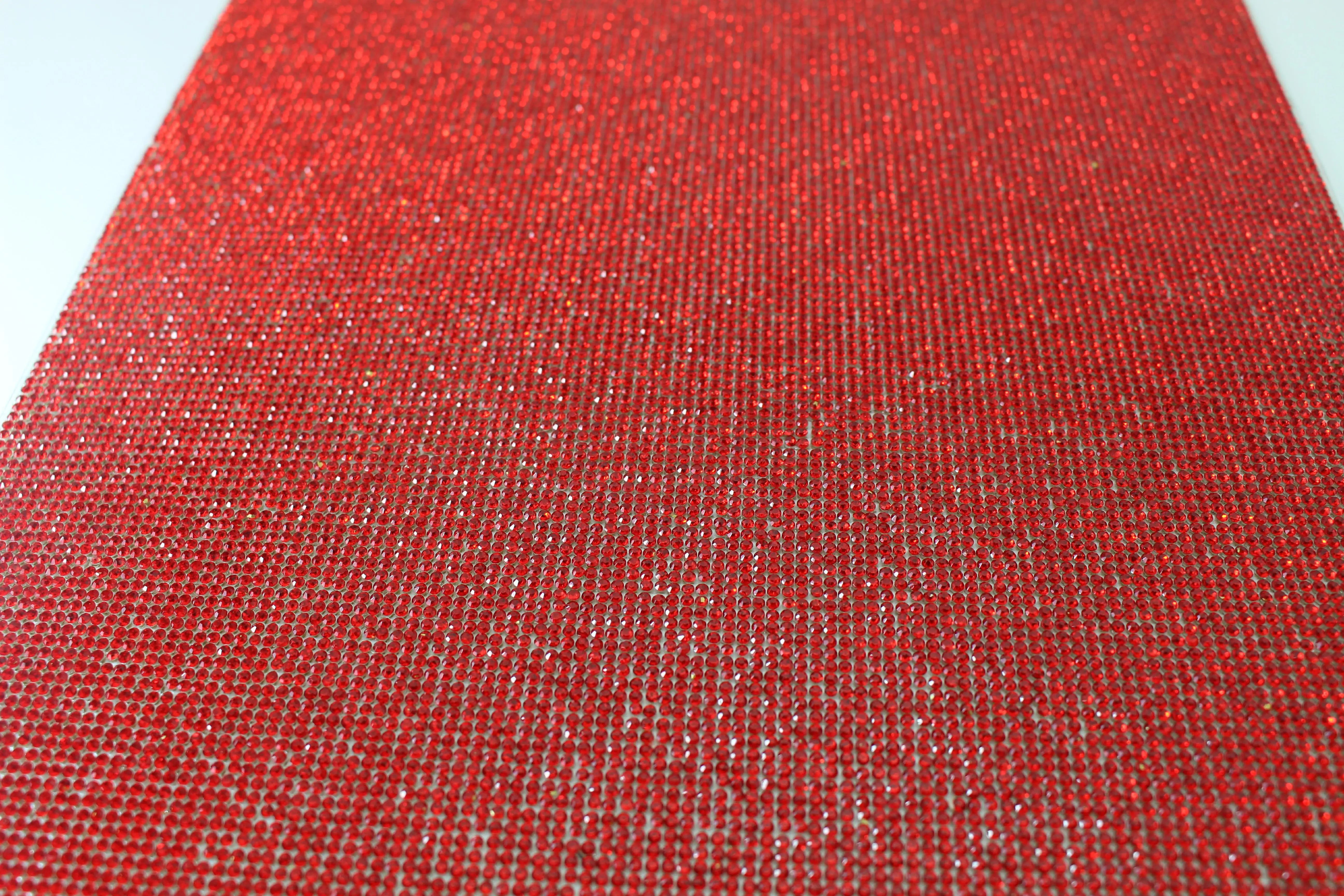 Lucky wholesale super close 24*40 cm self-adhesive rhinestone mesh fabric rhinestone sheet rhinestone tape  for car decoration