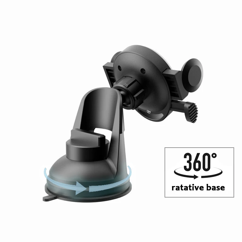 Rotating One Button Click Automatic Clamping Universal Suction Cup Car Mount Phone Holder