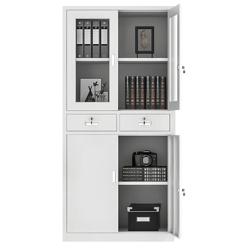 Разборная конструкция стальной шкафчик 4 двери шкаф для хранения файлов 2 средних ящика металлический офисный красочный