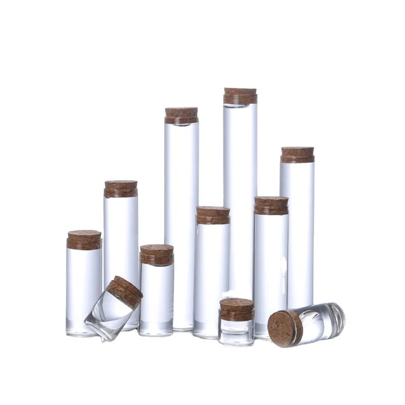 Трубка тестовая из боросиликатного стекла с пробкой круглая плоским дном 10 мл 15 20 30 50 60 70 оптом