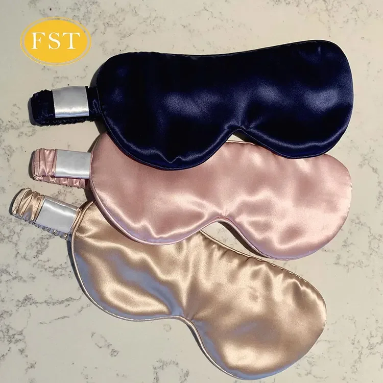 Custom Box Logo Private Label Silk Eye Mask Silk Blindfold 100% Mulberry Silk Eyemask For Sleeping