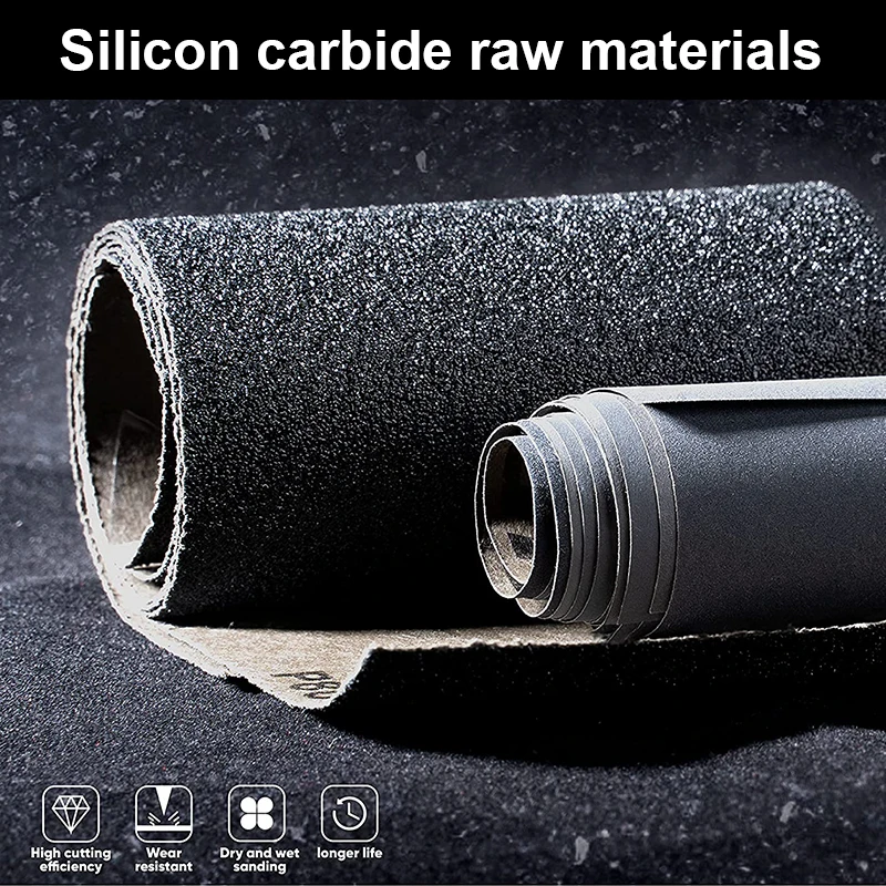 High Quality Black Sandpaper square 800grit hook and loop sandpaper roll for Polishing and Grinding