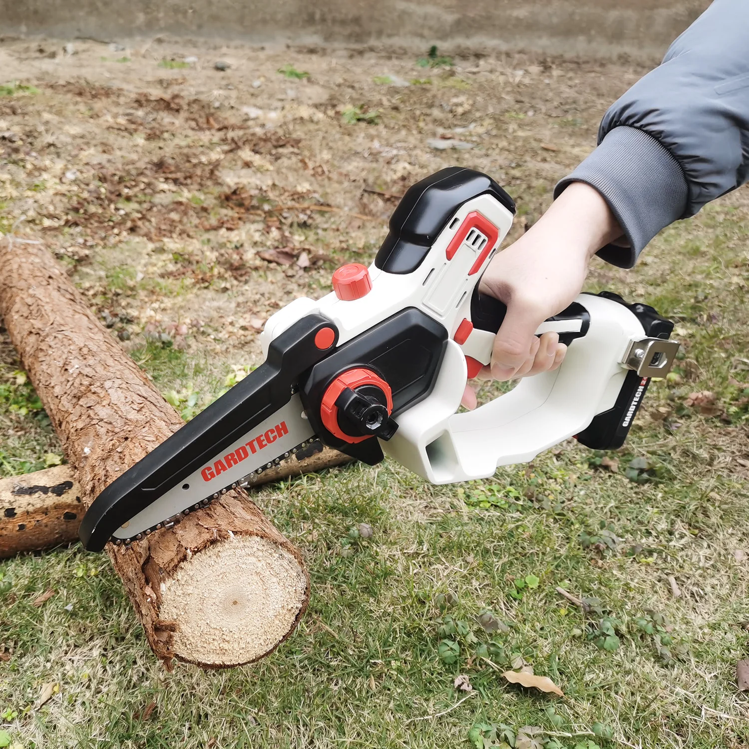 Vertak Small Electric Chainsaws Battery Powered Cordless Hand Saw With Security Lock & Auto Oiler-System For Wood/Trees Cutting