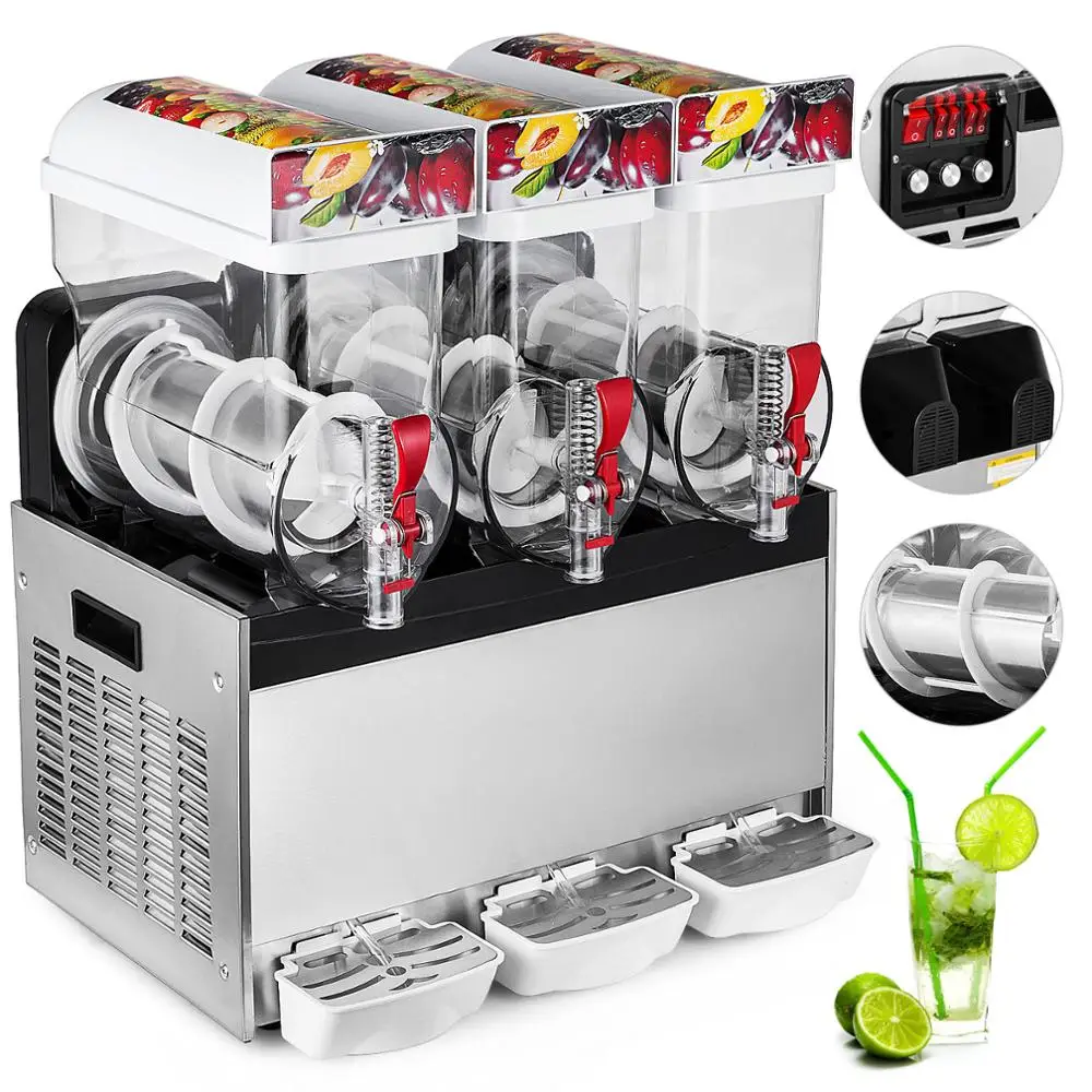 Commercial Single Tank Air Cooling Slushy Ice Cream Maker Slush Ice Drink  Making Machine