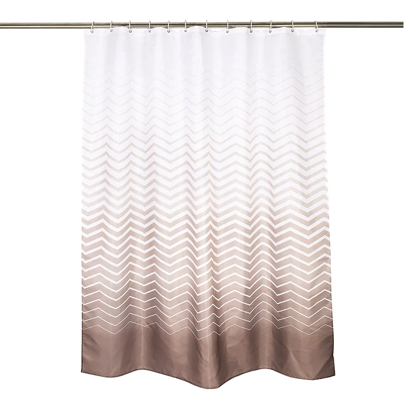 Hot sale on Amazon Shower Curtain Gold Print Gradient Color Bathroom Curtain Polyester Fabric Shower Curtains For Bathroom