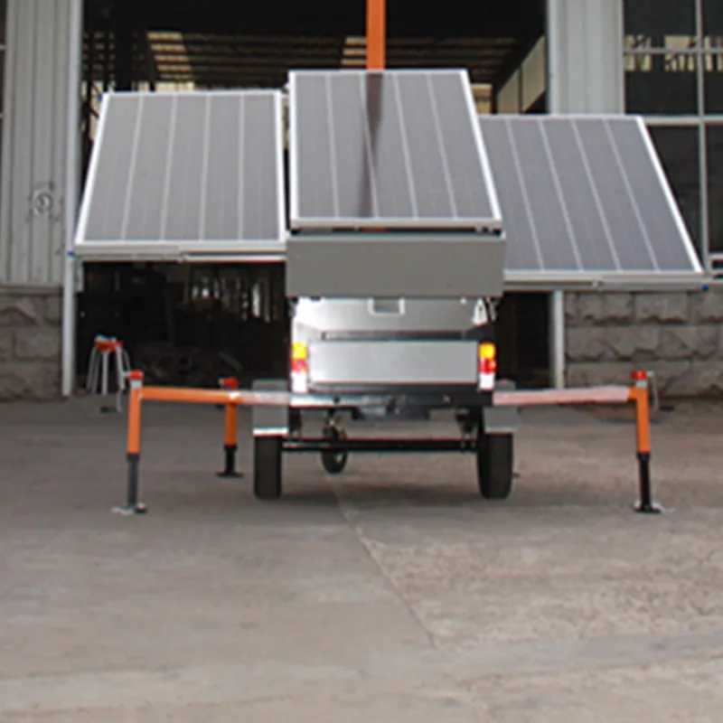High quality mobile solar surveillance security CCTV camera trailer