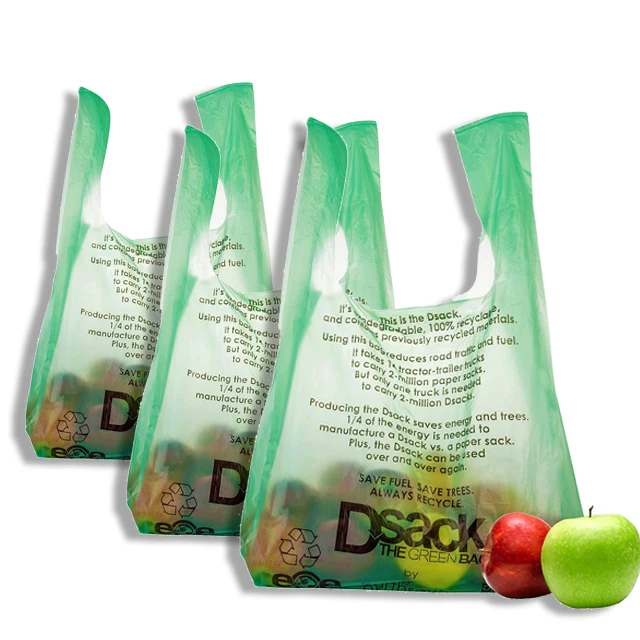 inventory biodegradable plastic  Made in biodegradable shopping bags PLA corn starch bags plastic T-shirt bags