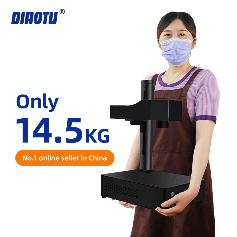 Diaotu 20W Laser Marking Machine Metal Credit Card machine Iphone Laser Machine