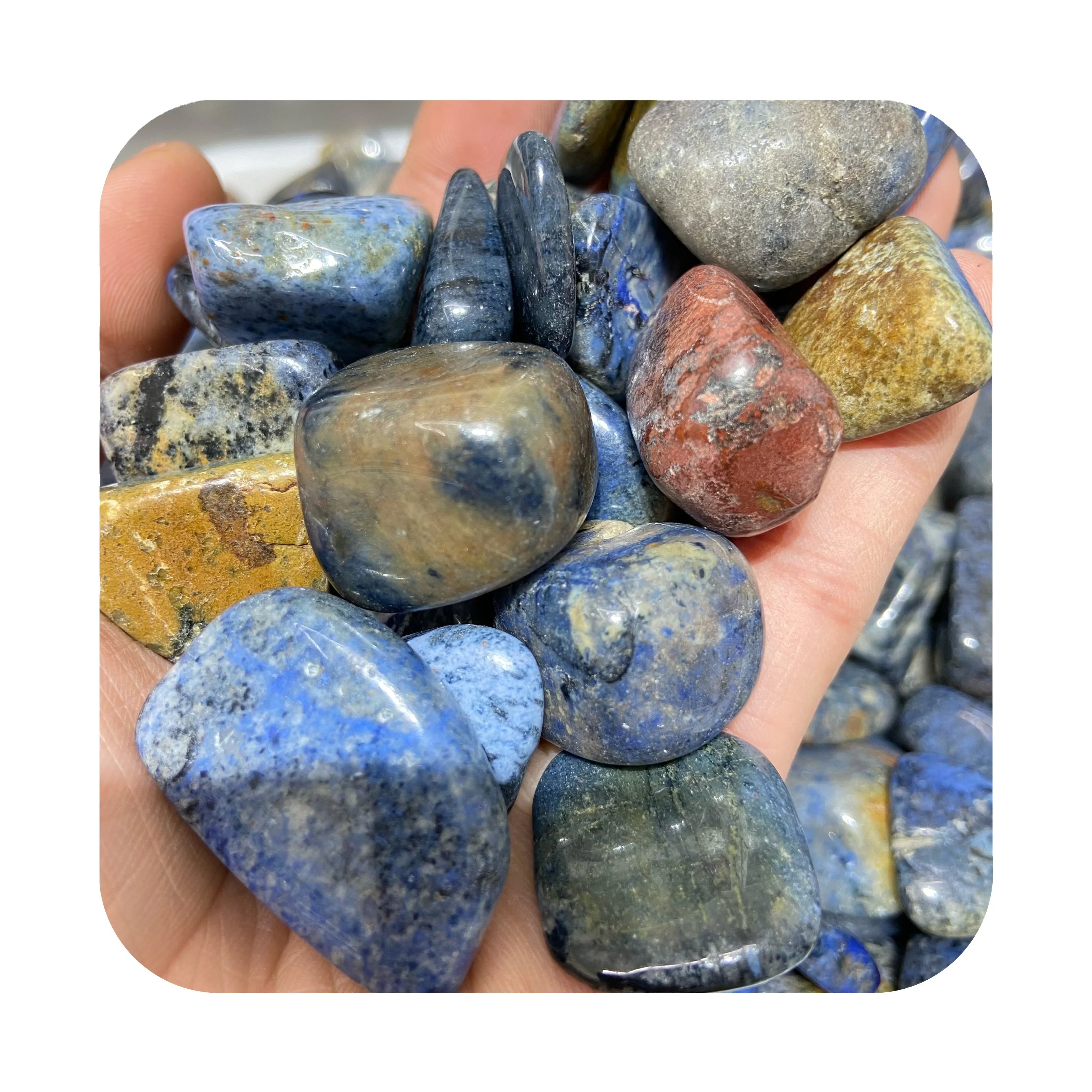 
Оптовая продажа, имитация удачи, исцеляющий кристалл натуральный камень, натуральная синяя линия, нестандартный Полировочный камень 